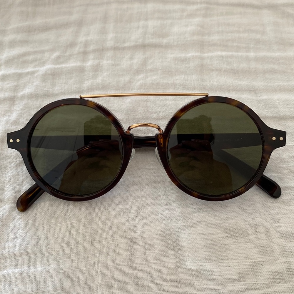 Celine Tortoise Round Sunglasses